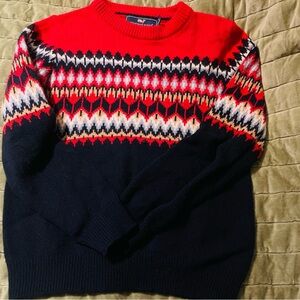 Vineyard Vines Boys Knit Sweater. Size 8. Excellent condition. Navy and red.